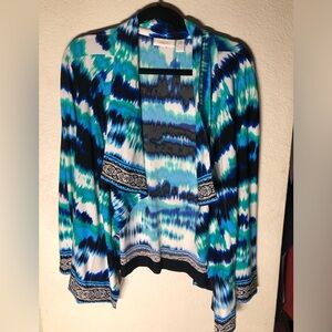 Chico’s no button over coat/ cardigan for a splash of color !! Size XL